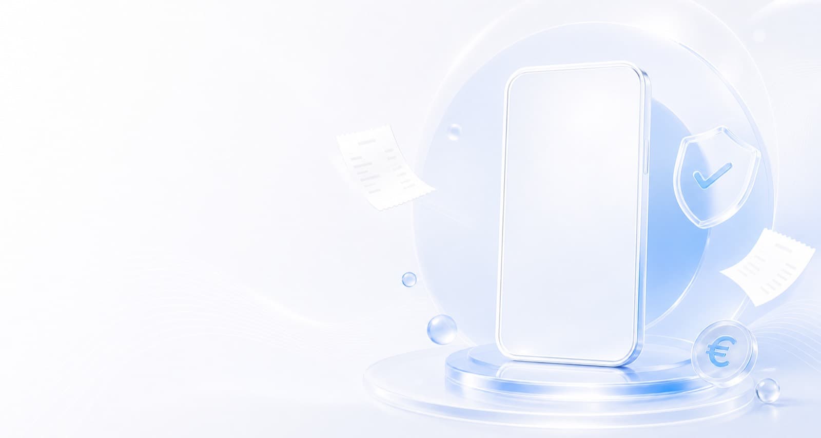 Fondo visual de Tally con recibos y privacidad